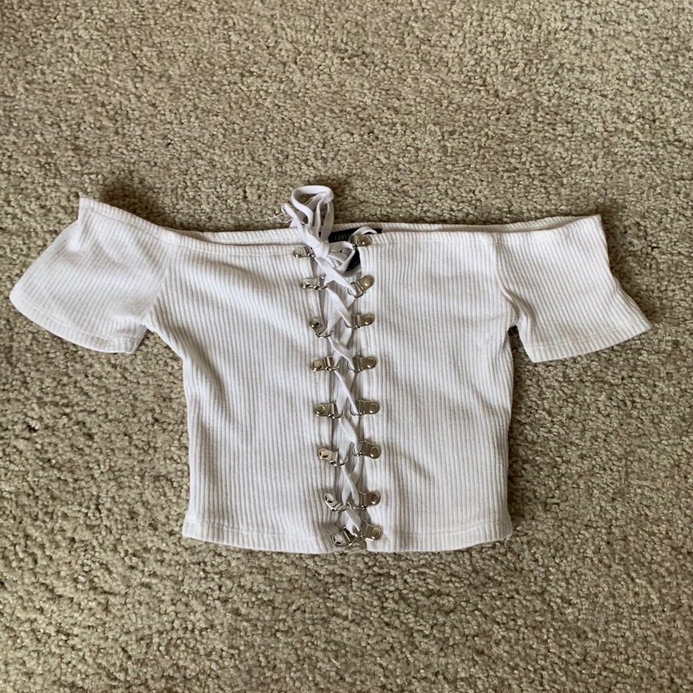 Forever 21 off the shoulder crop top